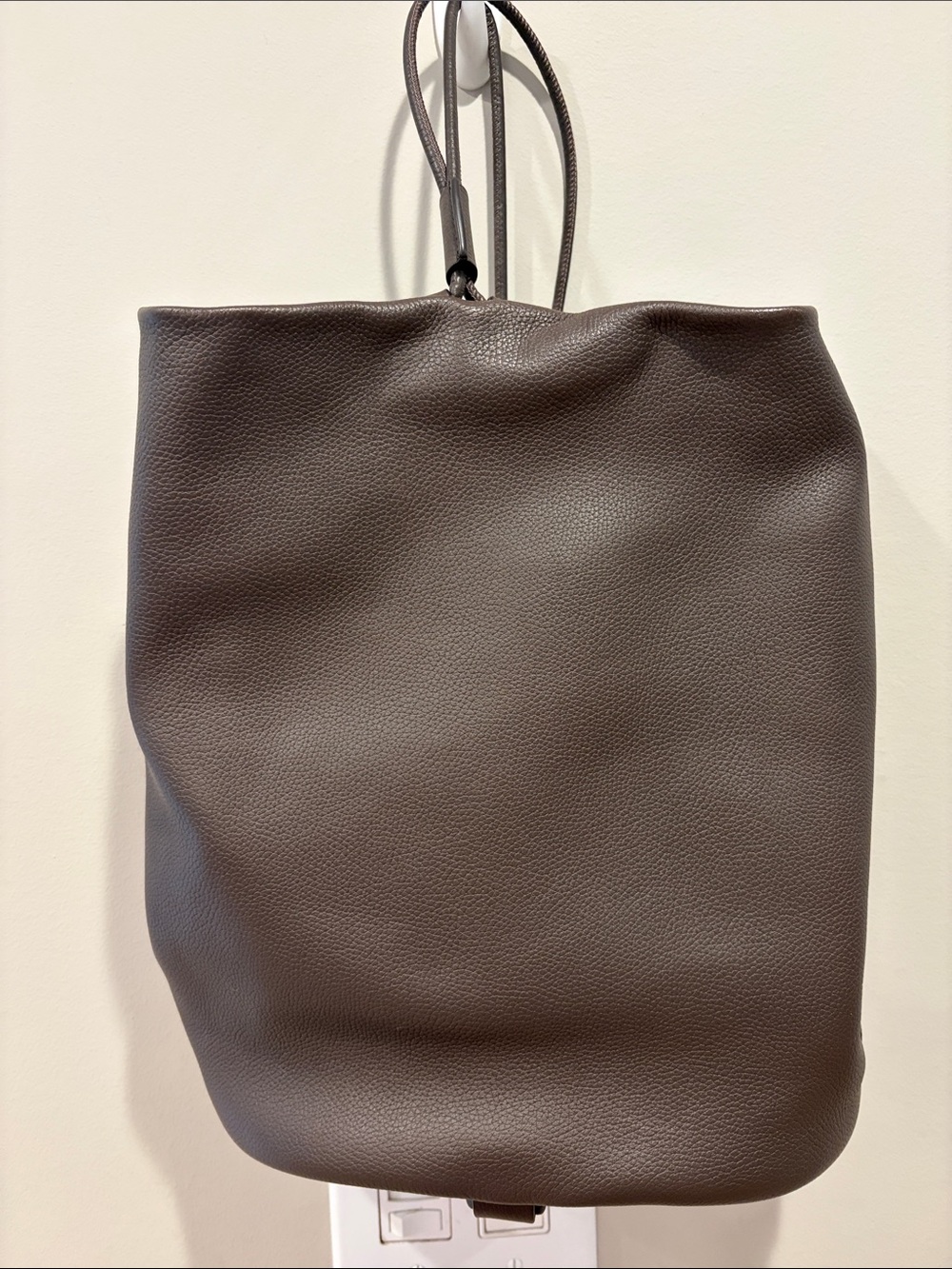 The Row Joe Backpack in Brunette